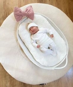 Wazzhappening By Jaeleigh Do Wazzhappening - Boxkleed - Rond - 95 Cm - Ribvelours - Teddy - Licht Beige - Ecru