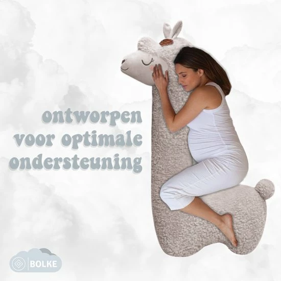 Bolke® - Zwangerschapskussen - Voedingskussen - Zijslaapkussen - Zwangerschap - Zwangerschap Cadeau - Body Pillow - Lichaamskussen - Lama 7 Bolke® - Zwangerschapskussen - Voedingskussen - Zijslaapkussen - Zwangerschap - Zwangerschap Cadeau - Body Pillow - Lichaamskussen - Lama - Afbeelding 5