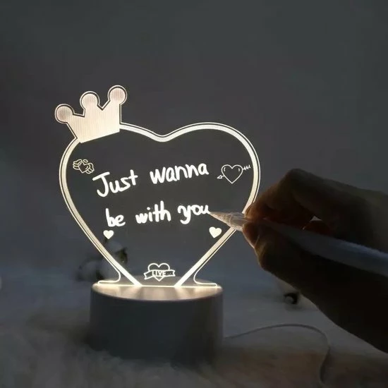 LuxusLiving - Schrijf Nachtlamp LED - Tekenlamp - Message Board - Nachtlampje - Bureaulamp - Romantisch - Cadeau 3 LuxusLiving - Schrijf Nachtlamp LED - Tekenlamp - Message Board - Nachtlampje - Bureaulamp - Romantisch - Cadeau