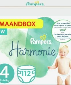 Pampers Harmonie Pure Luiers - Maat 4 - Maandbox - 112 Luiers