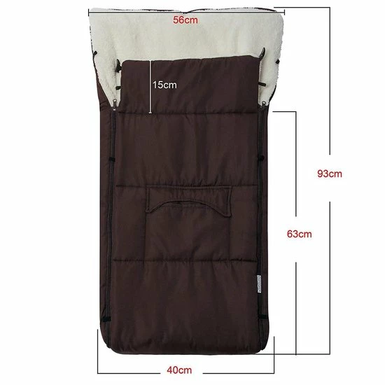 Monzana Kinderwagen Voetenzak MET Opbergtas - Teddy Bruin - 93 X 56 Cm 5 Monzana Kinderwagen Voetenzak MET Opbergtas - Teddy Bruin - 93 X 56 Cm - Afbeelding 3