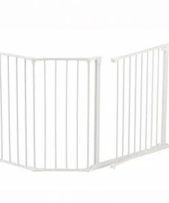 BabyDan Traphek Haardbeschermer Flex M 90-146 Cm Metaal Wit -Sophie Shop 550x550 482