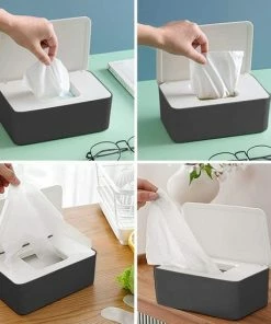 BillendoekjesDoos - Zinaps Natte Doekjes Doos, Vochtig Toiletpapier Doos, Babydoekjes Doos, Natte Doekjes Opbergdoos, Plastic Natte Doekdispenser Met Deksel Voor Thuis, Kantoor (WK 02129) -Sophie Shop 550x550 486