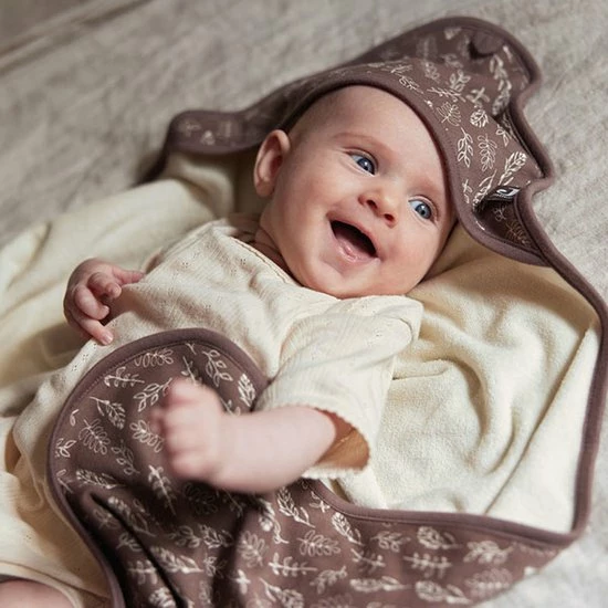 Jollein Badcape Meadow 75x75cm - Chestnut 13 Jollein Badcape Meadow 75x75cm - Chestnut - Afbeelding 11