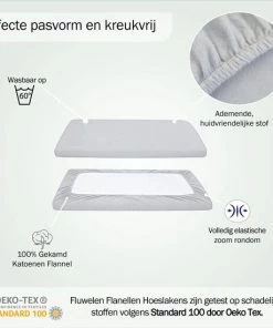 Bed Couture Flanel Fleece Baby Kinder Hoeslaken - 100% Katoen Extra Zacht En Warm - Ledikant - 60x120 Cm - Winter Grijs -Sophie Shop 550x550 499