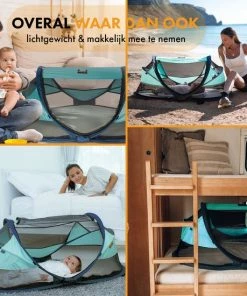 Deryan Baby Luxe Campingbedje Inclusief Zelfopblaasbare Matras - Ocean -Sophie Shop 550x550 515