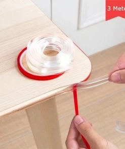 Secusta - Multifunctionele 2 In 1 Hoekbeschermer - Transparant - Ingebouwde Plakstrip - 3 Meter - Hoek/Rand Bescherming