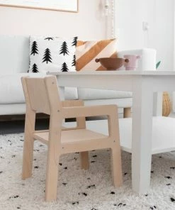 Toddie.nl Klein Houten Kinderstoeltjes 1-3 Jaar | Stoeltje Peuter Armleuning | Blank -Sophie Shop 550x550 594