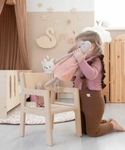 Toddie.nl Klein Houten Kinderstoeltjes 1-3 Jaar | Stoeltje Peuter Armleuning | Blank -Sophie Shop 550x550 595