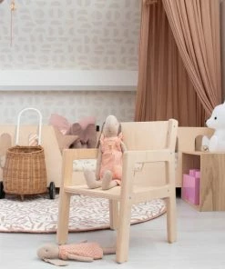 Toddie.nl Klein Houten Kinderstoeltjes 1-3 Jaar | Stoeltje Peuter Armleuning | Blank -Sophie Shop 550x550 596