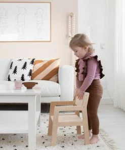 Toddie.nl Klein Houten Kinderstoeltjes 1-3 Jaar | Stoeltje Peuter Armleuning | Blank -Sophie Shop 550x550 597