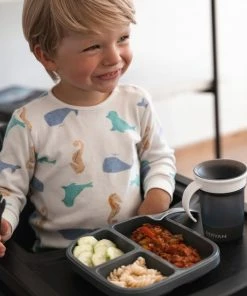 Deryan Quuby Set - Placemat - Plate Set - Kinderservies - Drinkbeker - Grijs -Sophie Shop 550x550 6