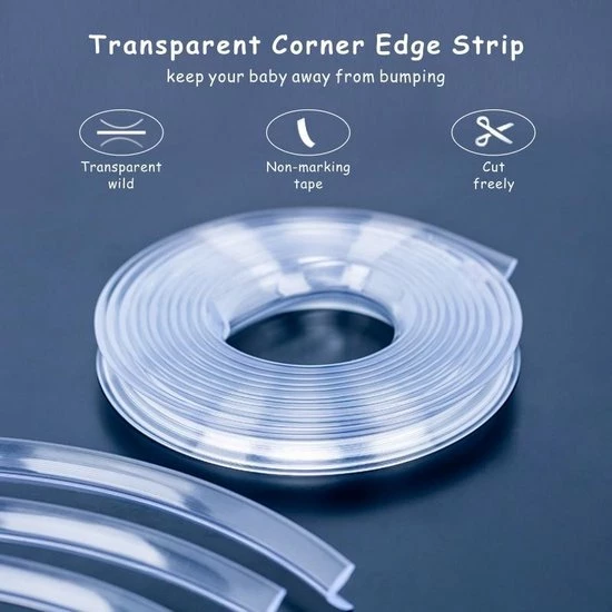 Secusta - Multifunctionele 2 In 1 Hoekbeschermer - Transparant - Ingebouwde Plakstrip - 3 Meter - Hoek/Rand Bescherming 5 Secusta - Multifunctionele 2 In 1 Hoekbeschermer - Transparant - Ingebouwde Plakstrip - 3 Meter - Hoek/Rand Bescherming - Afbeelding 3