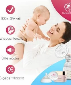 NurtureGoods Smart Dubbele Elektrische Borstkolf - Inclusief 2x180 Ml Babyfles, Kolfdagboek En Speen 18 NurtureGoods Smart Dubbele Elektrische Borstkolf - Inclusief 2x180 Ml Babyfles, Kolfdagboek En Speen -Sophie Shop 550x550 67