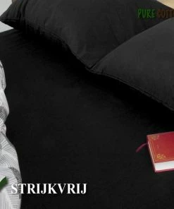 PURE HOME COTTON Hoeslaken 120x200 Katoen - Tot (30cm) - Jersey - Meer Kleuren - Strijkvrij - Lange Levensduur - Zwart -Sophie Shop 550x550 725