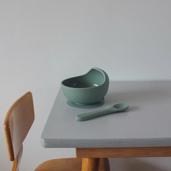 Kids Cultures | Baby Servies | Baby Bordje Met Zuignap Inclusief Lepel | Kinderbord | Groen 6 Kids Cultures | Baby Servies | Baby Bordje Met Zuignap Inclusief Lepel | Kinderbord | Groen - Afbeelding 4