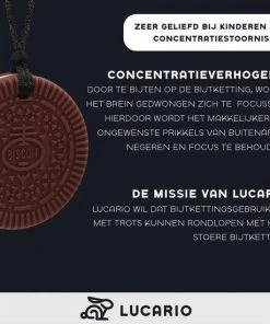 Lucario BLACK FRIDAY DEAL Bijtketting - Kauwketting | Koekje - Biscuit Patroon Bruin -Sophie Shop 550x550 751