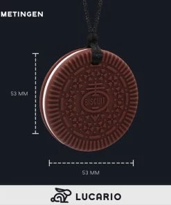Lucario BLACK FRIDAY DEAL Bijtketting - Kauwketting | Koekje - Biscuit Patroon Bruin -Sophie Shop 550x550 752