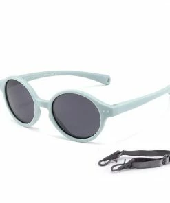 Maesy - Baby Zonnebril Noah - 0-2 Jaar - Flexibel Buigbaar - Verstelbaar Elastiek - Gepolariseerde UV400 Bescherming - Jongens En Meisjes - Babyzonnebril Ovaal - Licht Blauw
