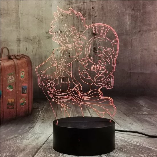 ANiMU 3D Lamp - 16 Kleuren - Luffy - One Piece - LED Illusie - Bureaulamp - Nachtlampje - Sfeerlamp - Dimbaar - USB Of Batterijen - Afstandsbediening - Anime Cadeau 4 ANiMU 3D Lamp - 16 Kleuren - Luffy - One Piece - LED Illusie - Bureaulamp - Nachtlampje - Sfeerlamp - Dimbaar - USB Of Batterijen - Afstandsbediening - Anime Cadeau - Afbeelding 2