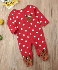 Merkloos Kerstpakje - Kerst Babykleding - Kerst Babyromper - Rood - Romper - Kerstkleding - Kinderpakje - Kerst - Jongens - Meisjes -Sophie Shop 550x550 808