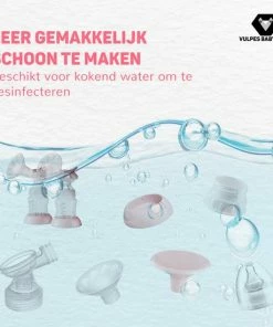 Vulpes Goods Vulpes BabyCare Dubbele Elektrische Borstkolf 9 Zuiglevels & 5 Massagelevels 3 Modi - Draagbaar - BPA Vrij Incl. 30 Moedermelk Bewaarzakjes -Sophie Shop 550x550 817
