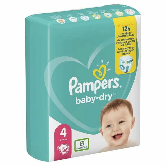 4x Pampers Baby Dry Luiers Maat 4 36 Stuks 11 4x Pampers Baby Dry Luiers Maat 4 36 Stuks - Afbeelding 9