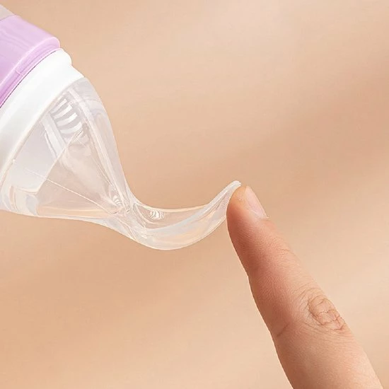 LB Baby Knijpfles - Baby Knijpfles Met Lepel - 90ml - Blauw - Feeding Spoon - Flesje Met Lepel - Knijpfles - Silicone - Babyfles - Groen 7 LB Baby Knijpfles - Baby Knijpfles Met Lepel - 90ml - Blauw - Feeding Spoon - Flesje Met Lepel - Knijpfles - Silicone - Babyfles - Groen - Afbeelding 5