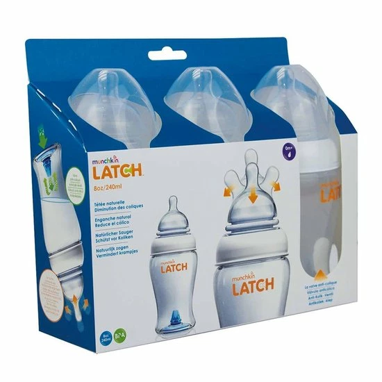 Munchkin Latch Bottle 240ml 3 Pack 10 Munchkin Latch Bottle 240ml 3 Pack - Afbeelding 8