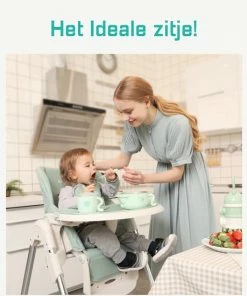 Thuys Kinderstoel Inklapbaar - Inklapbare Kinderstoel Verstelbaar - Kinderstoel Inklapbaar Met Eetblad Kantelbaar - Zitten & Liggen - Verwijderbaar Eetblad - Met Wielen - BPA Vrij - Tot 20KG - Dinosaurus Blauw -Sophie Shop 550x550 911