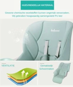 Thuys Kinderstoel Inklapbaar - Inklapbare Kinderstoel Verstelbaar - Kinderstoel Inklapbaar Met Eetblad Kantelbaar - Zitten & Liggen - Verwijderbaar Eetblad - Met Wielen - BPA Vrij - Tot 20KG - Dinosaurus Blauw -Sophie Shop 550x550 912