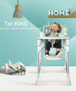 Thuys Kinderstoel Inklapbaar - Inklapbare Kinderstoel Verstelbaar - Kinderstoel Inklapbaar Met Eetblad Kantelbaar - Zitten & Liggen - Verwijderbaar Eetblad - Met Wielen - BPA Vrij - Tot 20KG - Dinosaurus Blauw -Sophie Shop 550x550 922