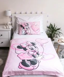 Disney Minnie Mouse BABY Dekbedovertrek, Pink Heart - 100 X 135 Cm - Katoen -Sophie Shop 550x550 925