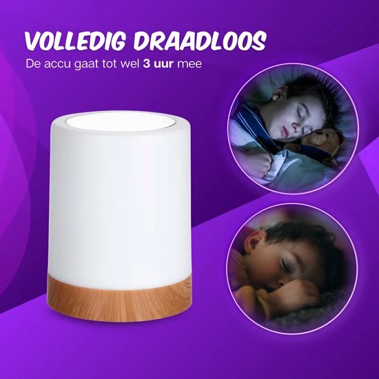 Merkloos Nachtlampje Kinderen - Tafellamp - Slaapkamer - Bedlamp - Lamp Nachtkastje - Baby - Draadloos - 5 Kleuren 6 Merkloos Nachtlampje Kinderen - Tafellamp - Slaapkamer - Bedlamp - Lamp Nachtkastje - Baby - Draadloos - 5 Kleuren - Afbeelding 4