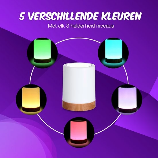 Merkloos Nachtlampje Kinderen - Tafellamp - Slaapkamer - Bedlamp - Lamp Nachtkastje - Baby - Draadloos - 5 Kleuren 9 Merkloos Nachtlampje Kinderen - Tafellamp - Slaapkamer - Bedlamp - Lamp Nachtkastje - Baby - Draadloos - 5 Kleuren - Afbeelding 7