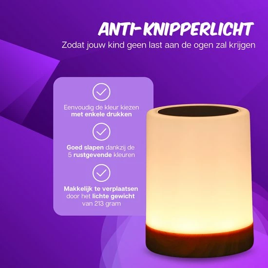 Merkloos Nachtlampje Kinderen - Tafellamp - Slaapkamer - Bedlamp - Lamp Nachtkastje - Baby - Draadloos - 5 Kleuren 10 Merkloos Nachtlampje Kinderen - Tafellamp - Slaapkamer - Bedlamp - Lamp Nachtkastje - Baby - Draadloos - 5 Kleuren - Afbeelding 8