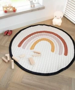 Love By Lily - Groot Speelkleed Baby - Regenboog - 140cm - Zacht Speelkleed Buiten En Binnen - Grote Speelmat - Speeltapijt Kind - Picknick Kinderkleed - Speelkleed Xxl - Speelkleed Peuter