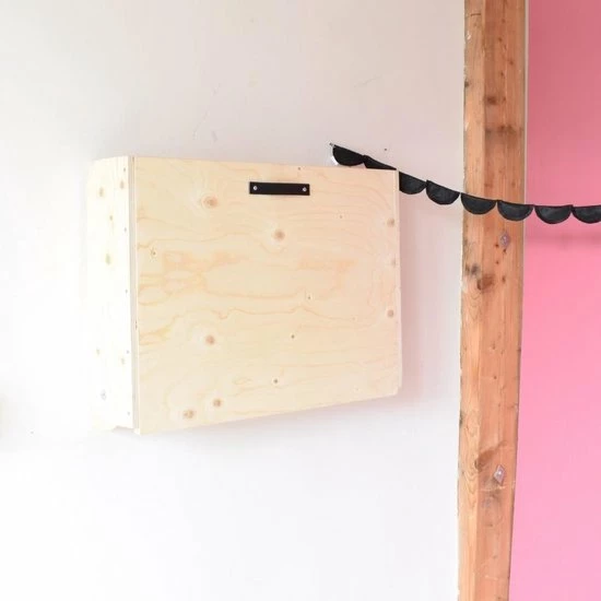 Wandcommode & Bureau - Medium- Greep Zwart Leer - Compact - Opklapbaar- Gecertificeerd - Babywoods 6 Wandcommode & Bureau - Medium- Greep Zwart Leer - Compact - Opklapbaar- Gecertificeerd - Babywoods - Afbeelding 4