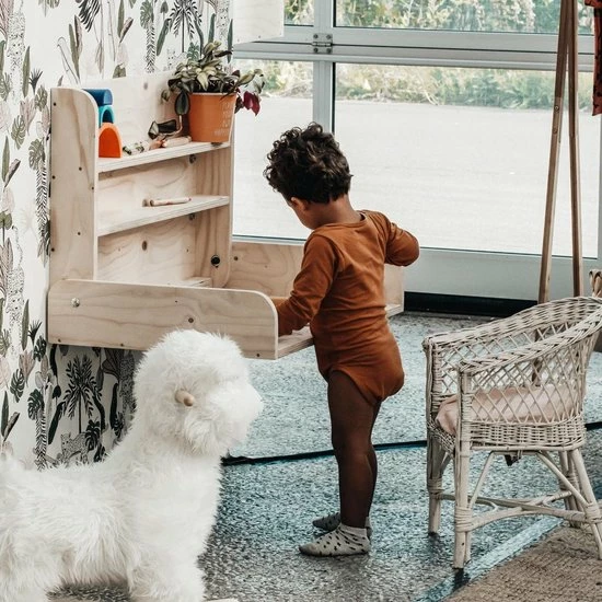 Wandcommode & Bureau - Medium- Greep Zwart Leer - Compact - Opklapbaar- Gecertificeerd - Babywoods 9 Wandcommode & Bureau - Medium- Greep Zwart Leer - Compact - Opklapbaar- Gecertificeerd - Babywoods - Afbeelding 7