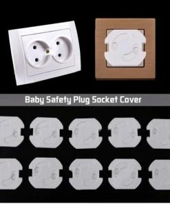 Merkloos Stopcontact Beveiliging - Beschermer - Zelfklevend - Kinderslot - Baby - 10 Stuks - Set - Wit