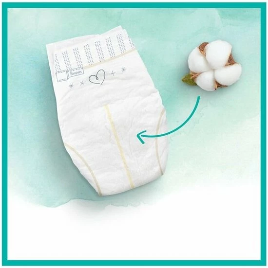 Pampers Harmonie Pure Luiers - Maat 4 - Maandbox - 112 Luiers 4 Pampers Harmonie Pure Luiers - Maat 4 - Maandbox - 112 Luiers - Afbeelding 2
