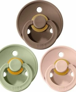 BIBS Fopspeen - Maat 2 (6-18 Maanden) - 3 Stuks - Blush, Dark Oak En Sage