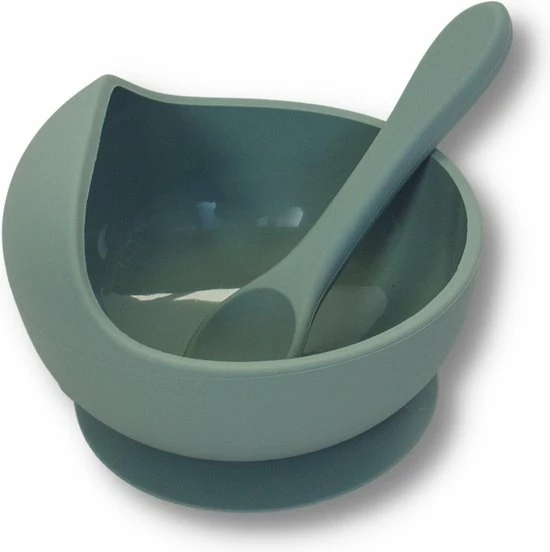 Kids Cultures | Baby Servies | Baby Bordje Met Zuignap Inclusief Lepel | Kinderbord | Groen 3 Kids Cultures | Baby Servies | Baby Bordje Met Zuignap Inclusief Lepel | Kinderbord | Groen