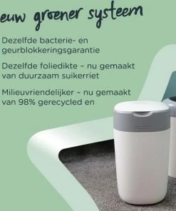 Tommee Tippee Milieuvriendelijke Twist & Click Luieremmer - Met 12 Navulcassettes - Wit -Sophie Shop 550x554 1