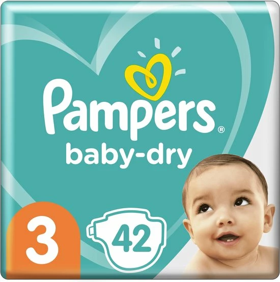 Pampers Baby Dry Maat 3 - 42 Luiers 6 Pampers Baby Dry Maat 3 - 42 Luiers - Afbeelding 4