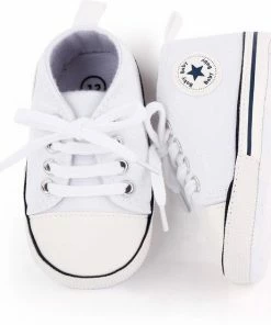 WUNO Baby Schoenen - Pasgeboren Babyschoenen - Meisjes/jongens - Eerste Baby Schoentjes 0-6 Maanden - Zachte Zool Antislip - Baby Slofjes 11cm -Sophie Shop 550x554