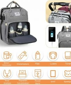 Merkloos Baby Tas - Zwart- Verzorgingstas - Verzorgingstas Luiertas - Baby Tas - Luier Tas - Luiertas Rugzak - Luier Rugzak - Luiertas Zwart - Baby Rugzak -Sophie Shop 550x560 3