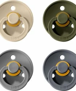 Bibs Fopspenen Set 4 Stuks 6-18 Maanden (Smoke, Vanilla, Hunter Green, Iron) Tutjes Maat 2