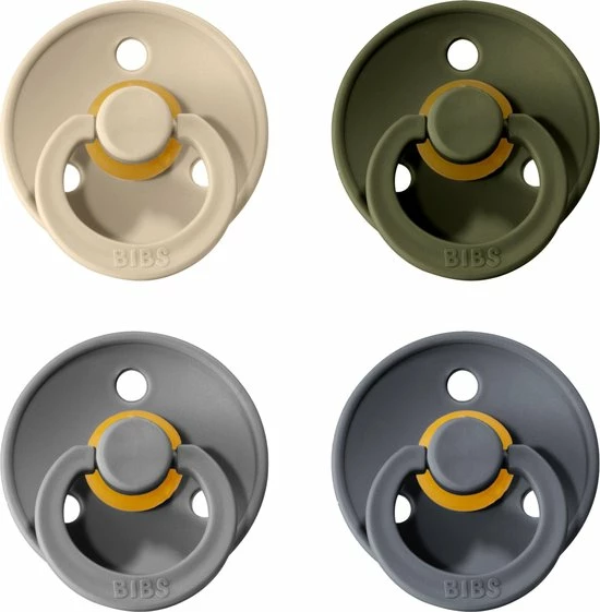 Bibs Fopspenen Set 4 Stuks 6-18 Maanden (Smoke, Vanilla, Hunter Green, Iron) Tutjes Maat 2 3 Bibs Fopspenen Set 4 Stuks 6-18 Maanden (Smoke, Vanilla, Hunter Green, Iron) Tutjes Maat 2