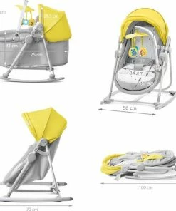 Kinderkraft - Crib - 5-in-1 - Unimo - Up - Yellow 17 Kinderkraft - Crib - 5-in-1 - Unimo - Up - Yellow -Sophie Shop 550x563 4